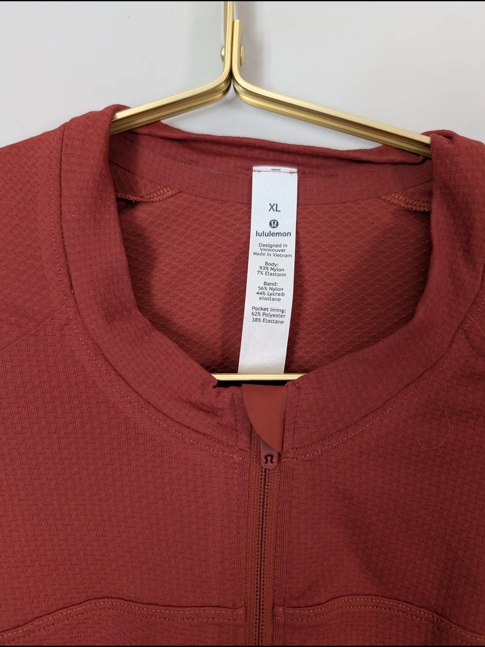 Lululemon City To Summit Cycling Jersey Rust Red